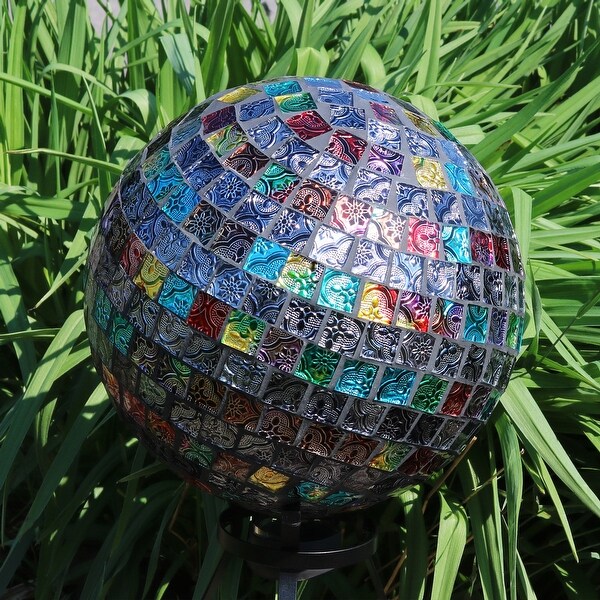 Shop Sunnydaze Multi-Colored Tiled Mosaic Outdoor Garden ...