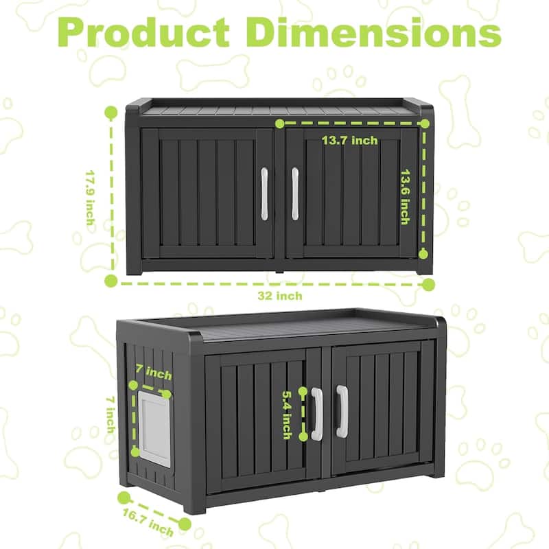 Decksplore Insulated Resin Cat House Weatherproof Outdoor Shelter Indoor Comfort with Easy Assembly