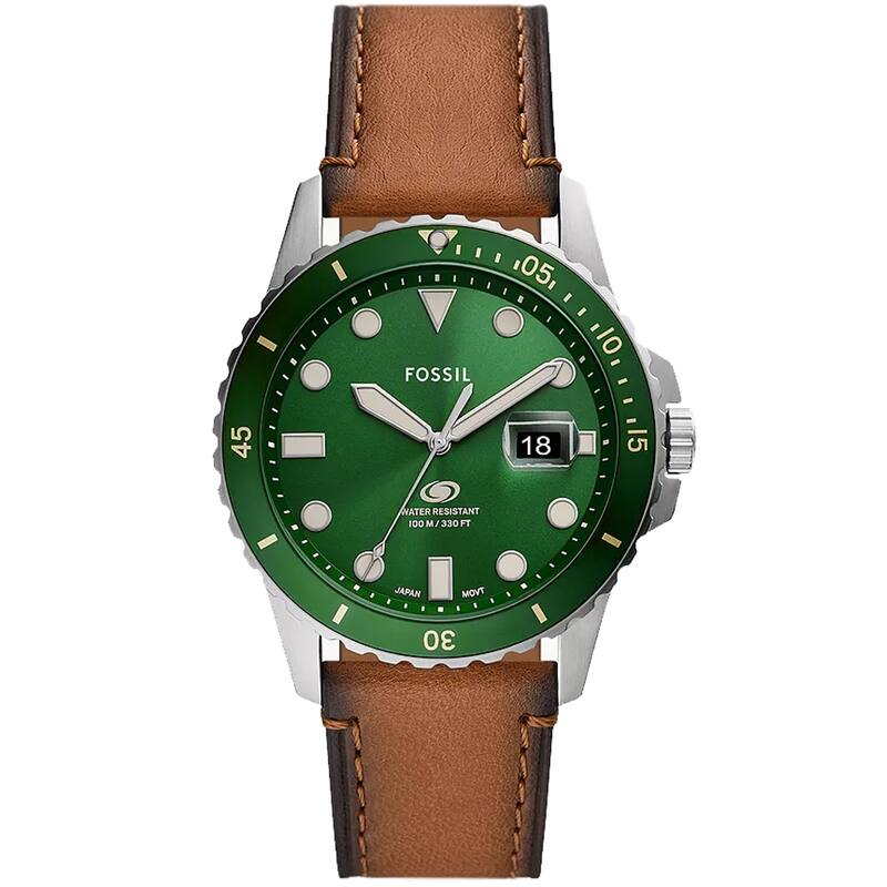 Fossil Men's Blue Dive Green Dial Watch - FS5946 - One Size