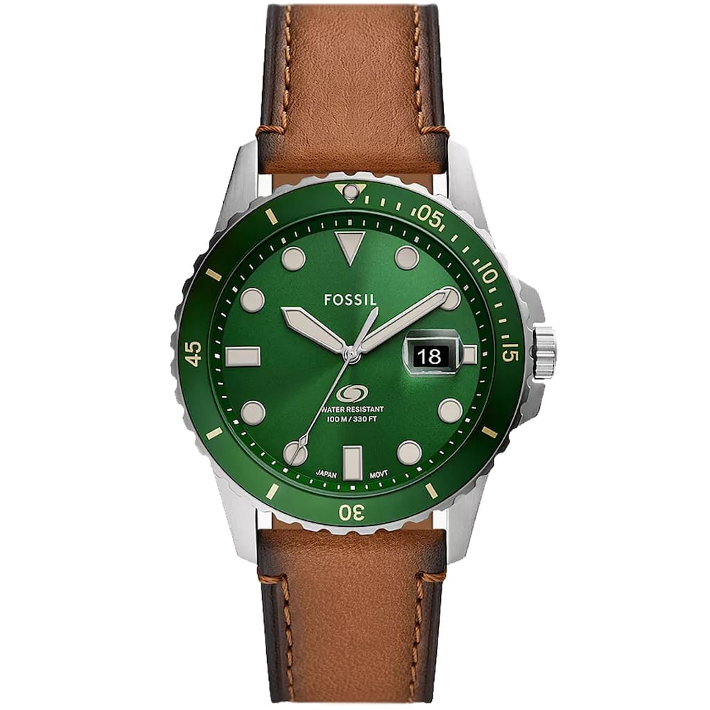 Fossil Men's Blue Dive Green Dial Watch - FS5946 - One Size