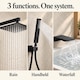 3-Way High-pressure Complete Rainfall Shower System - Overstock - 44464147