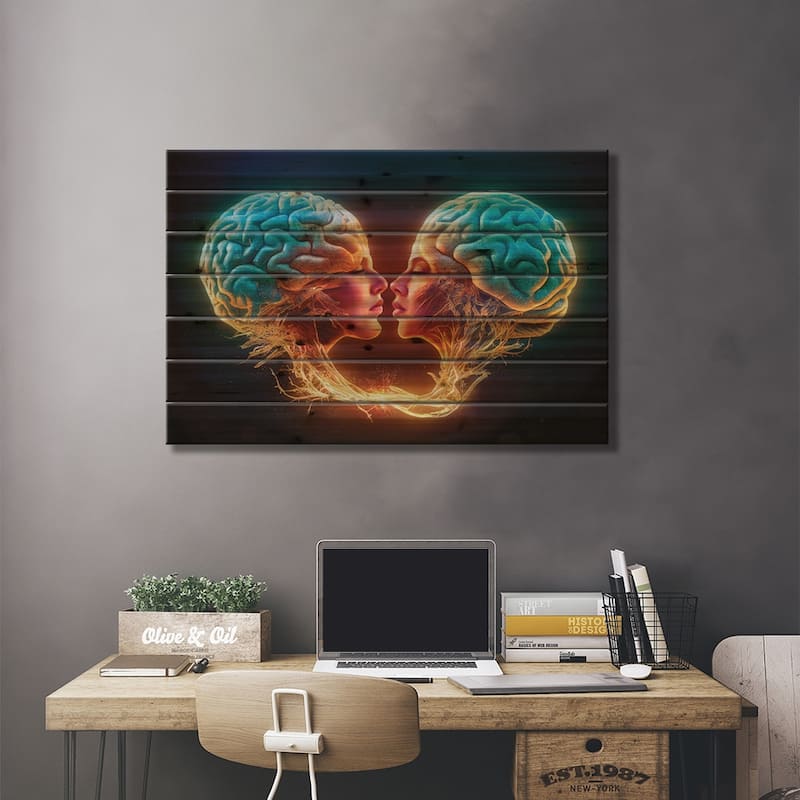 Sapiosexual Print On Wood by Mario Sanchez Nevado - Multi-Color