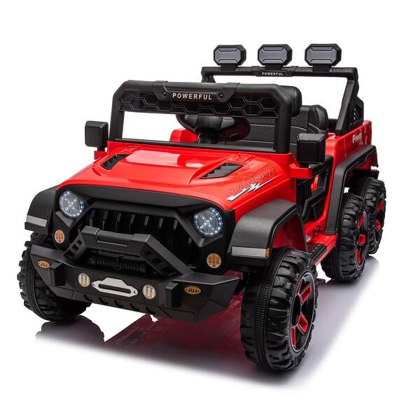 slide 2 of 80, 24V Ride On Large PickUp Truck car for Kids,ride On 4WD Toys with Remote Control Red Red