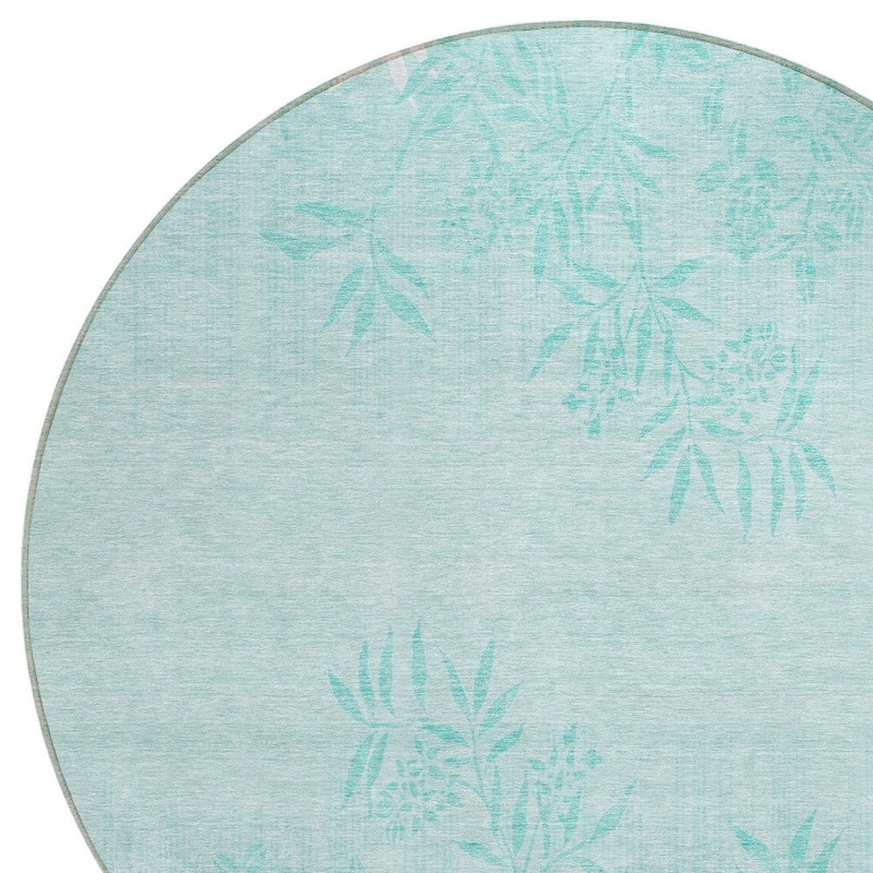 HomeRoots Floral Transitional Rectangle Outdoor Rug