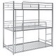preview thumbnail 7 of 16, Twin Size Steel Triple Bunk Bed with Full-Length Guardrails and Two Ladders