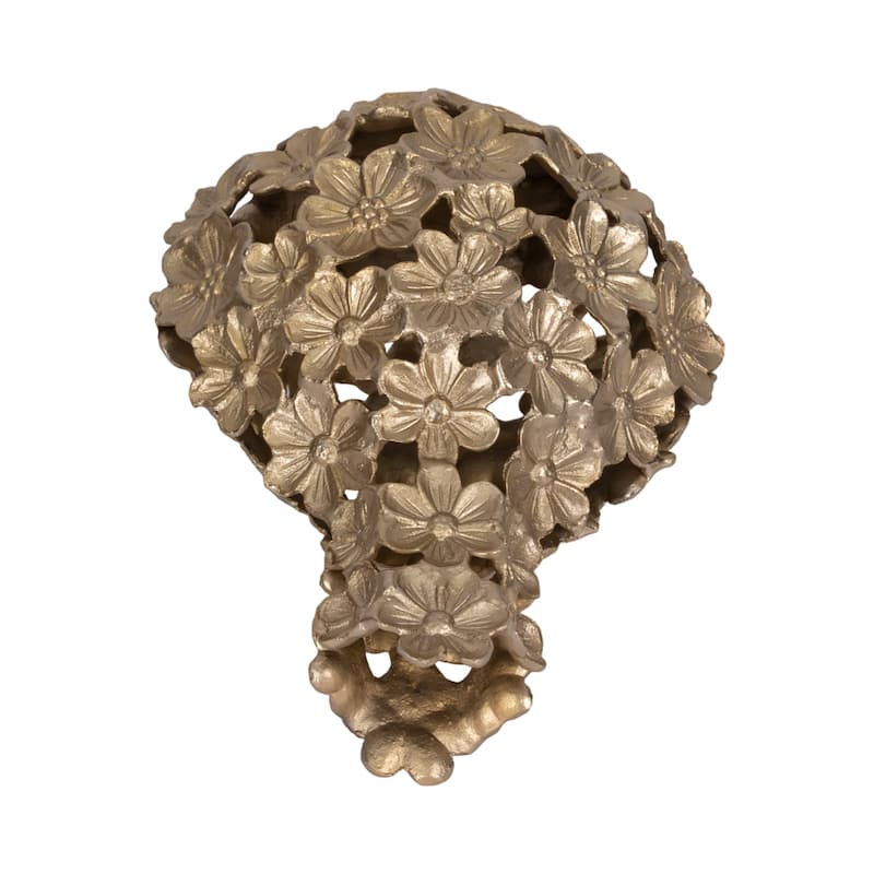 Aluminum Decorative Vase Floral Openwork Design Glam Style Modern