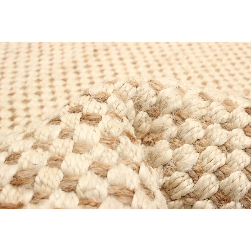 ECARPETGALLERY Flat-Weave Palas Denizli Cream Jute Kilim - 5'0 x 7'2
