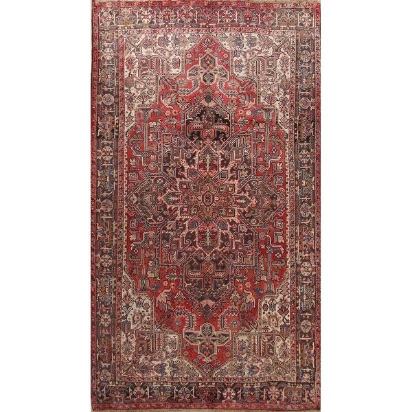 Shop Geometric Heriz Persian Area Rug Wool Hand Knotted Living Room Carpet 7 10 X 11 0 Overstock 32251616