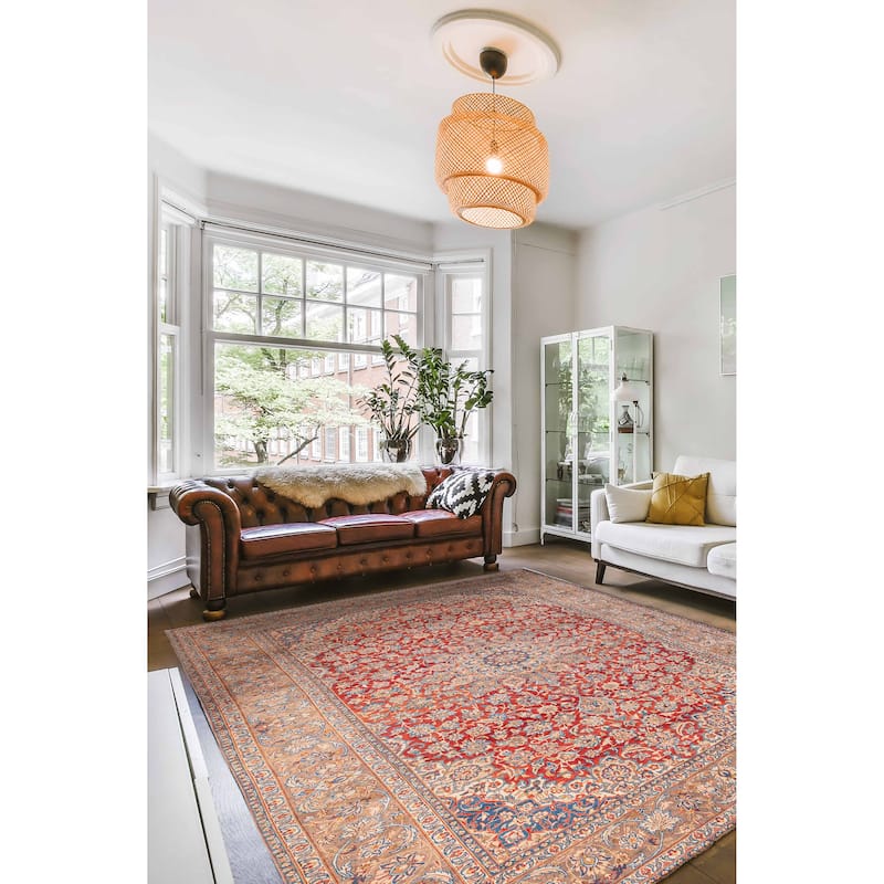 ECARPETGALLERY Hand-knotted Antalya Vintage Red Wool Rug - 9'9 x 13'9