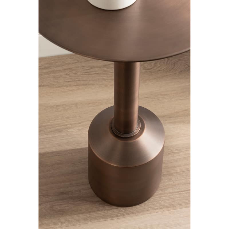 Kate and Laurel Cannings Round Metal Table
