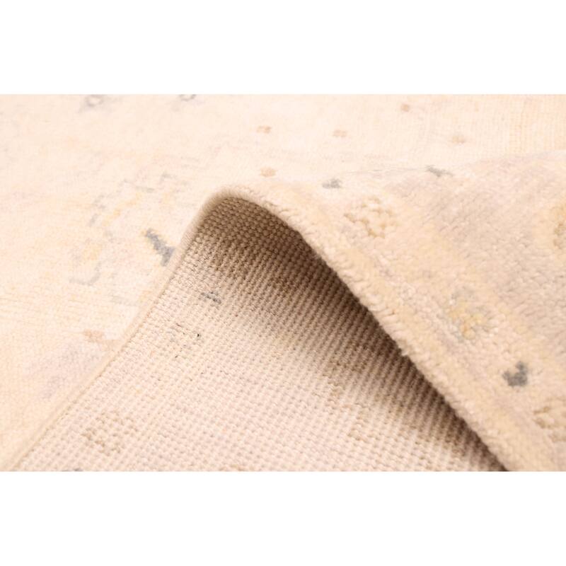 ECARPETGALLERY Hand-knotted Modern Oushak Cream Wool Rug - 8'1 x 10'0