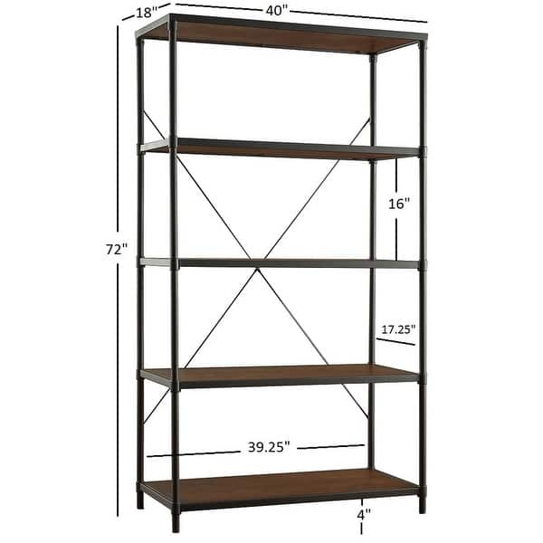 Harrison Industrial Rustic Pipe Frame Media Stand with Two 40-inch ...