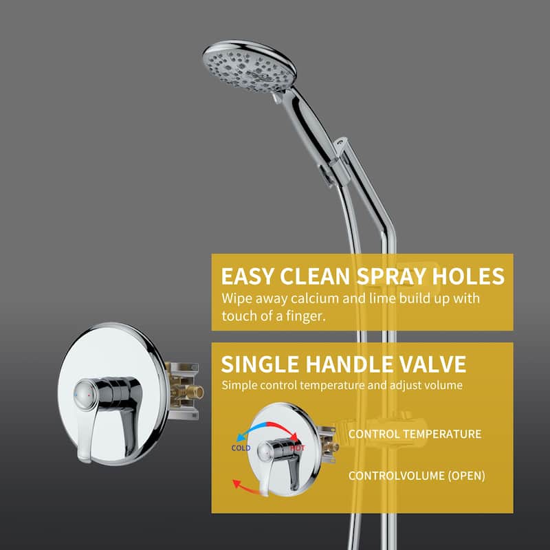 GIVINGTREE 5-function Hand Shower With Valve