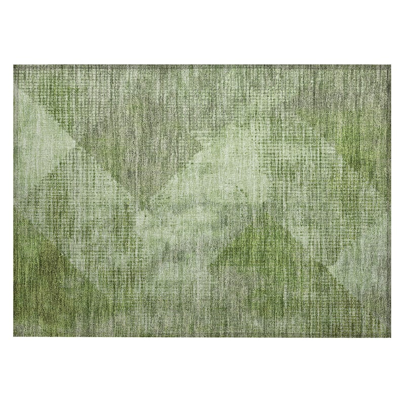 Machine Washable Indoor/ Outdoor Diamond Ombre Chantille Rug