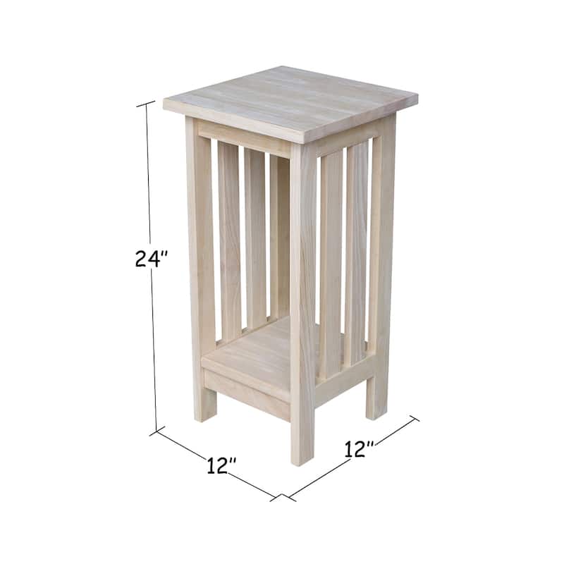 The Gray Barn Secret Valley Unfinished Solid Wood Mission Plant Stand