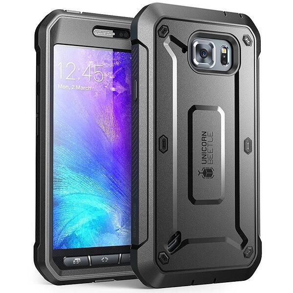 Shop Galaxy S6 Active Case Supcase Fullbody Rugged Holster Case With Built In Screen Protector Black Black Overstock 16798330