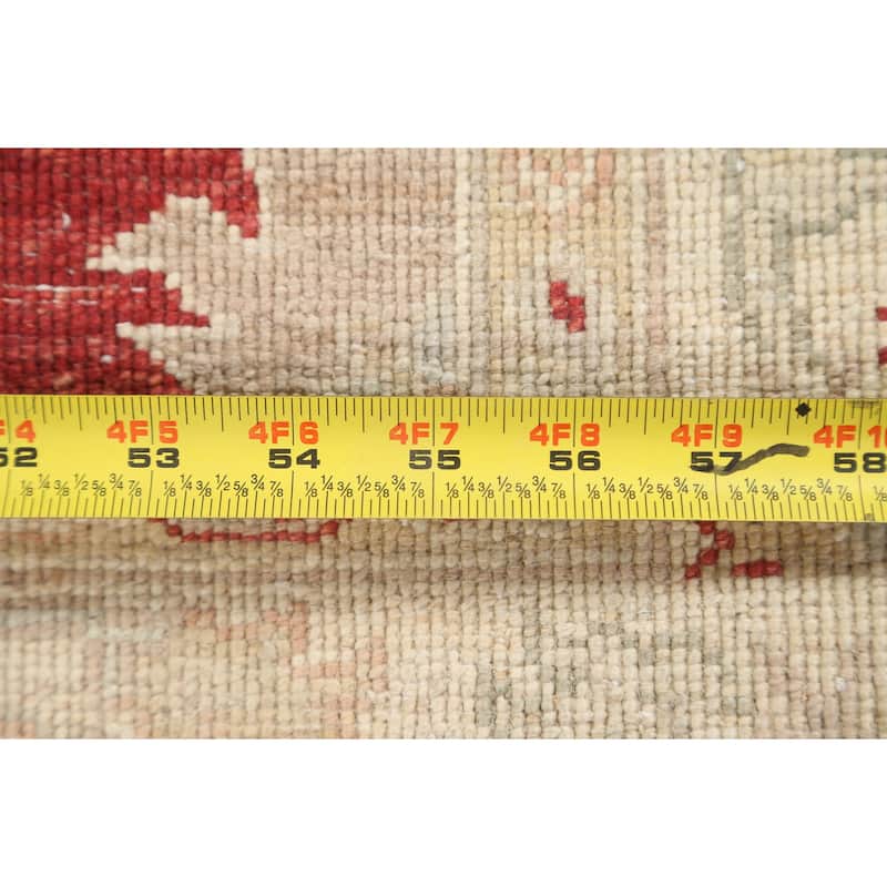 Vegetable Dye Floral Chobi Peshawar Oriental Wool Area Rug Handmade - 3'5" x 5'1"