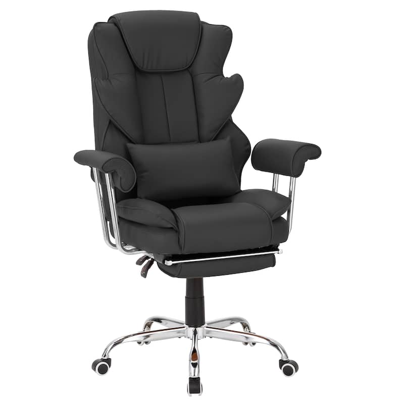 Executive Chair with Headrest Footrest Lumbar Pillow