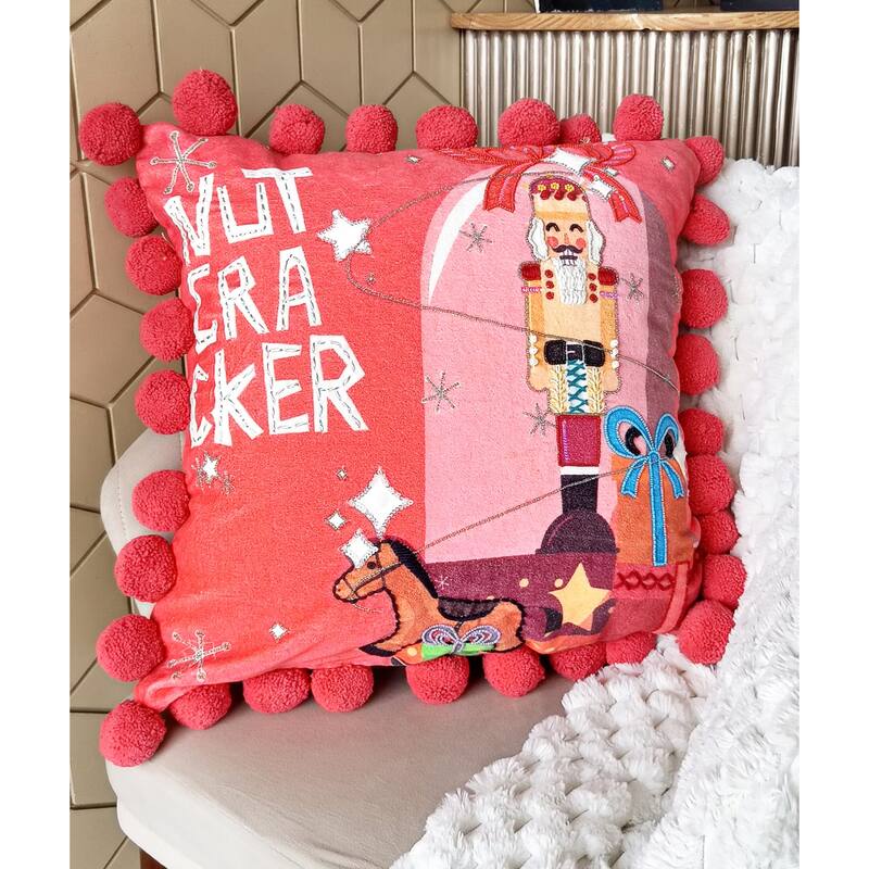Vibhsa Nutcracker Gifts Christmas Pillow 20" x 20"