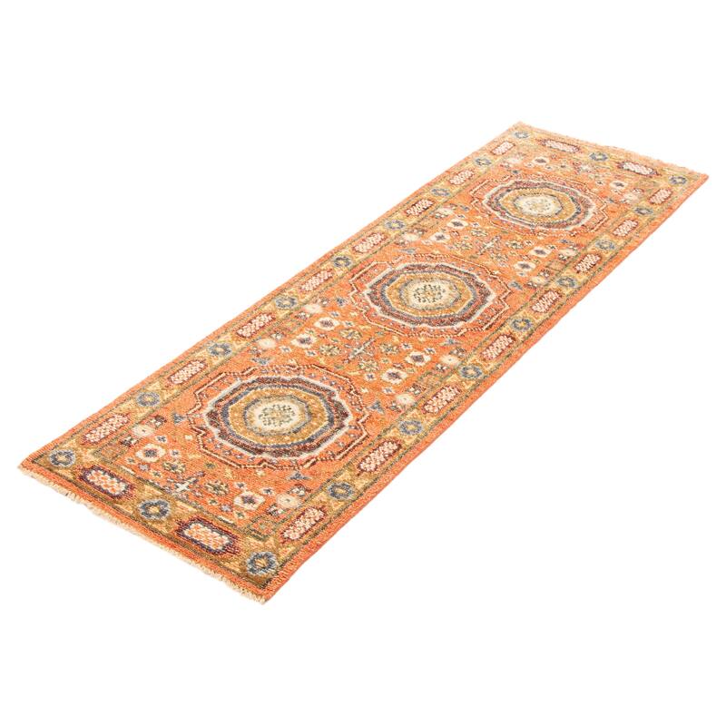 ECARPETGALLERY Hand-knotted Jules Serapi Copper Wool Rug - 2'7 x 8'2