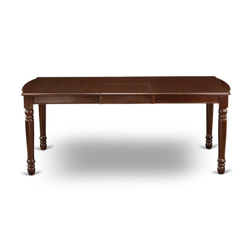 East West Furniture Dining Set Consists of a Rectangle Wooden Table and Upholstered Chairs, Mahogany (Pieces Options)