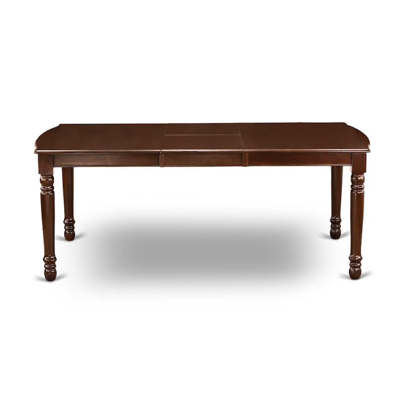 East West Furniture Kitchen Set Consists of a Rectangle Dining Table and Upholstered Chairs, Mahogany (Pieces Options)