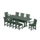 preview thumbnail 7 of 10, POLYWOOD Oxford 9-Piece Farmhouse Dining Set with Trestle Legs Green