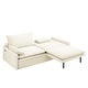 preview thumbnail 15 of 28, 4-Seat Convertible Sleeper Sofa Bed - Chenille Fabric, Deep Seat Comfort, USB Port & 2-in-1 Pillow for Living Room/Apartment