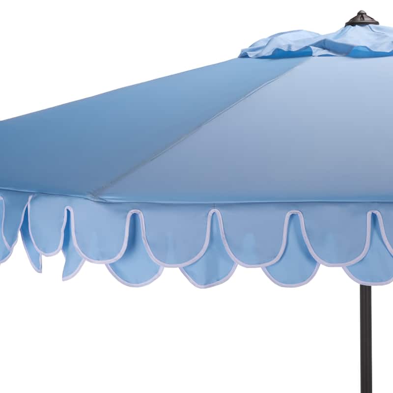 SAFAVIEH Outdoor Vilborg Valance 11Ft Round Umbrella