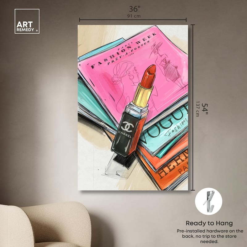 Fashion Sketches Canvas by Art Remedy, Gallery Wrapped