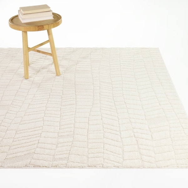 slide 2 of 5, Sabatier Organic Modern Area Rug 5'3" x 7' - Cream