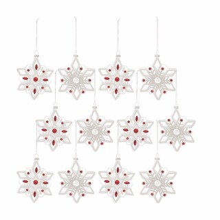 Irredescent Glass Snowflake Ornament (Set of 6)