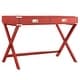 preview thumbnail 73 of 78, Kenton X Base Wood Accent Campaign Writing Desk iNSPIRE Q Modern Red
