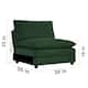 Option Green Armless Seat+Toss Pillow