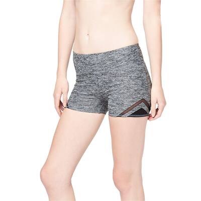 Aeropostale Womens Studio Mesh Athletic Compression Shorts, Grey, Small