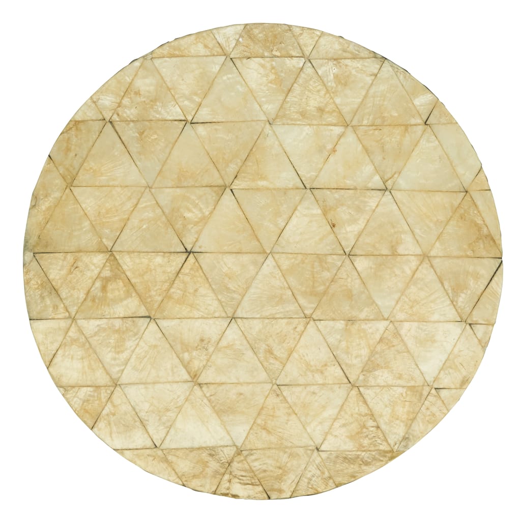 Geometric Capiz Design Table Mats (Set of 4) - 15"