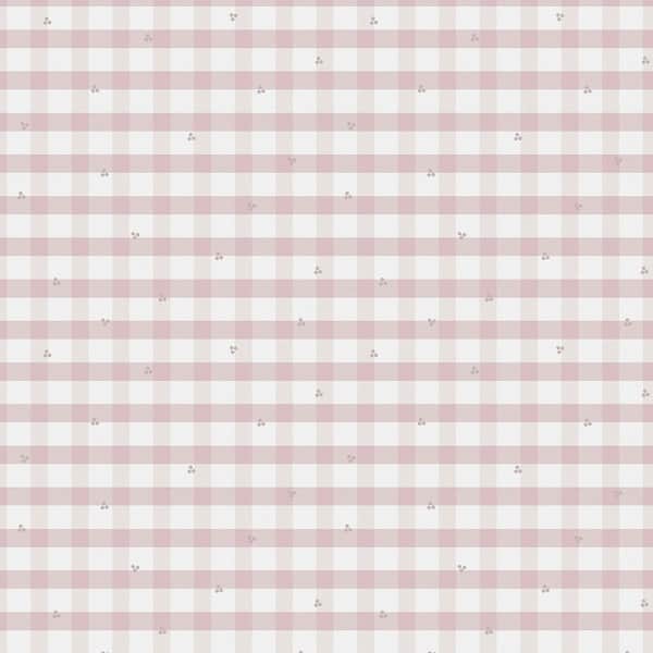 slide 2 of 5, Laura Ashley Gingham Pale Amethyst Purple Wallpaper