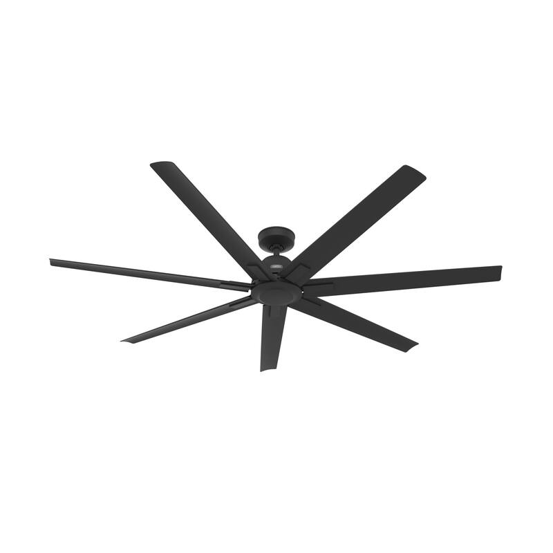 Hunter 72" Downtown Windmill Outdoor Ceiling Fan & Wall Control - Damp Rated - Industrial, Modern - ENERGY STAR!