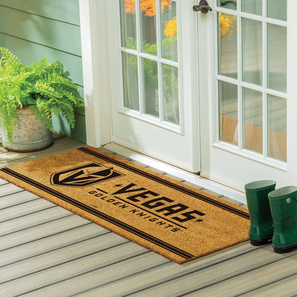 Vegas Golden Knights Monochrome Indoor/Outdoor Coir Door Mat
