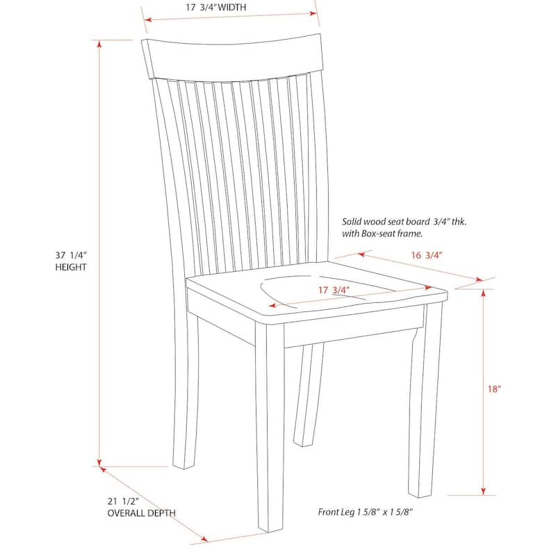 Dining Room Side Chairs, Set of 2, Cappuccino