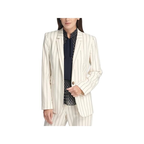 white dkny coat