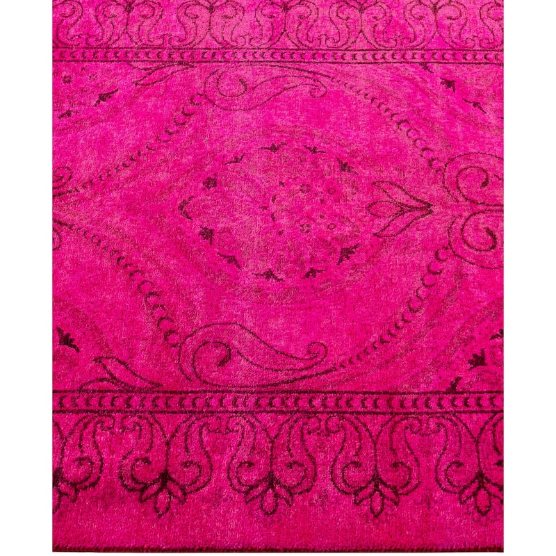 Overdyed One-of-a-Kind Hand-Knotted Area Rug - Pink - 2' 8" x 4' 5"