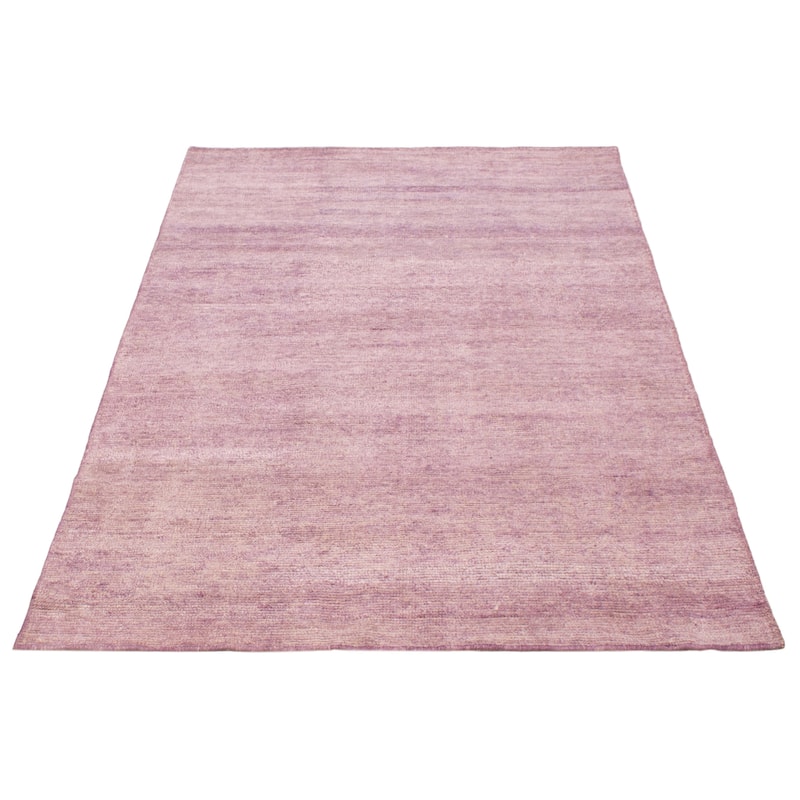 ECARPETGALLERY Hand-knotted Loreto Violet Silk Rug - 5'9 x 8'9