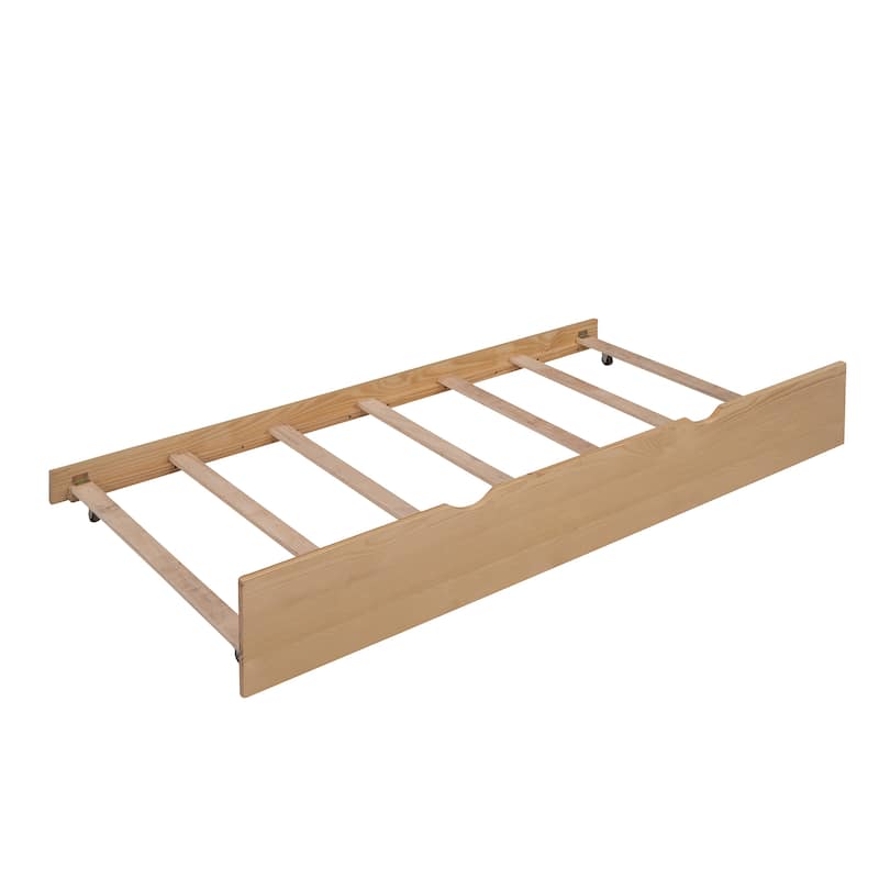 Wooden House Bed With Trundle
