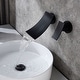 preview thumbnail 12 of 13, Modern Wall-Mounted Waterfall Bathroom Faucet with Wide Arc Spout