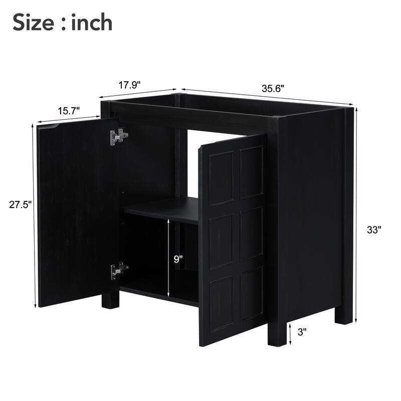 Bathroom Storage Vanity Cabinet - Espresso - without Sink