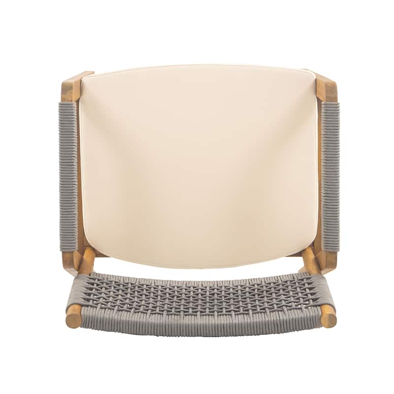 Roomfitters Outdoor Acacia Wood Dining Armchair with Cushion, Set of 2