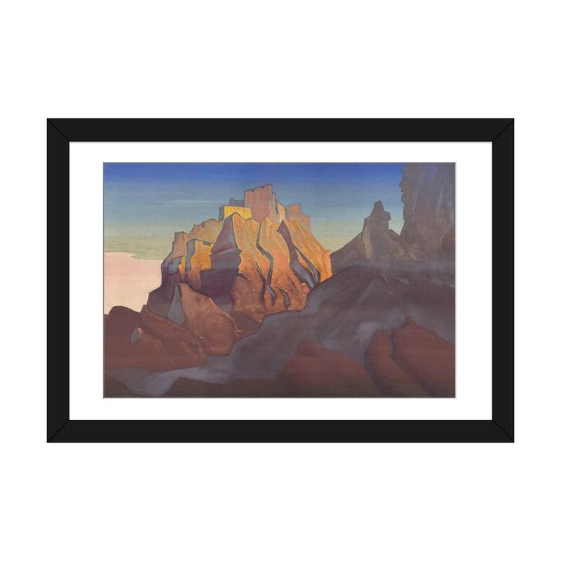 iCanvas "Tibetan Stronghold , 1932" by Nicholas Roerich - Black - 24x32x1
