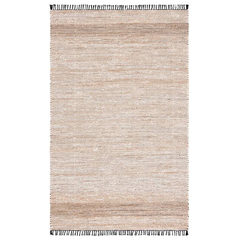 SAFAVIEH Handmade Cape Matsje Cod Denim & Jute Rug - 6' Square - Ivory/Beige