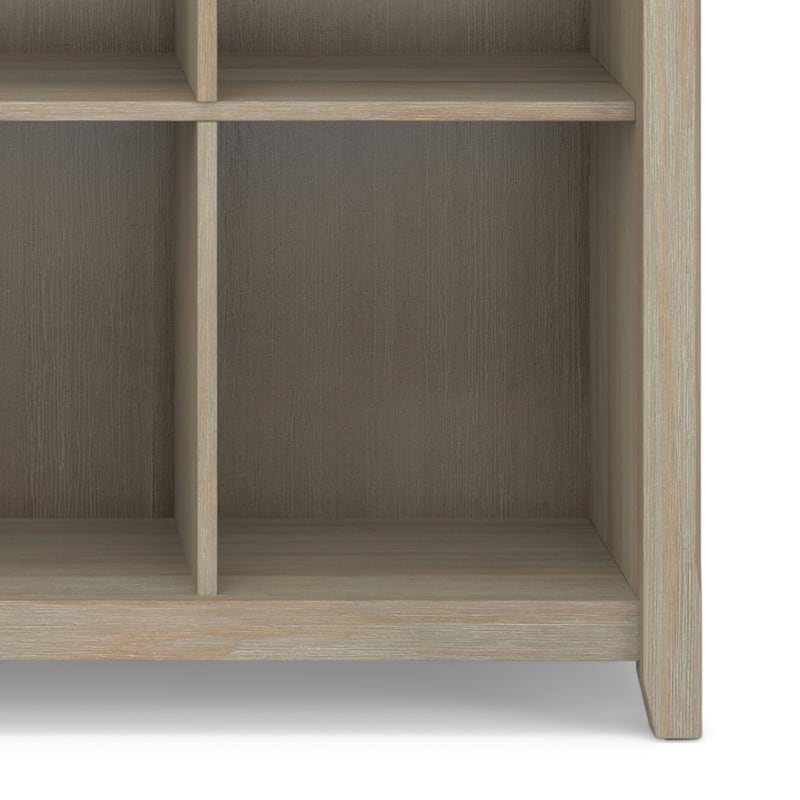 WYNDENHALL Normandy SOLID WOOD 48 inch x 57 inch Transitional 12 Cube Storage - 57"w x 15.75"d x 48"h